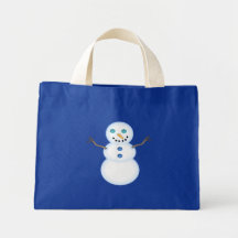 Sacs fourre-tout à vacances de bonhomme de neige