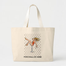 Sacs fourre-tout - fille dans un verre de Martini,