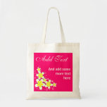 Sacs fourre-tout floraux à budget de Plumeria rose