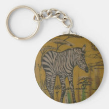 Safari africain Zebra.png du Kenya de la vie sauva Porte-clé