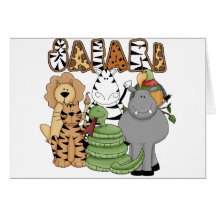 Safari animal carte de vœux