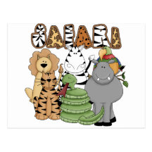 Safari animal cartes postales