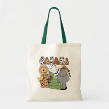 Safari animal sacs en toile
