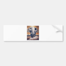 Safari Elephant Bumper Stickers