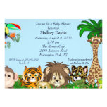Safari mignon c'est un baby shower de garçon de ju invitations personnalisées