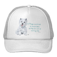 Sagesse de Westie - si les chiens pourraient parle Casquettes