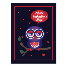 Saint-Valentin de Hooty Carte Postale