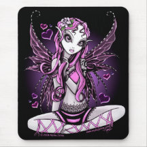 Saint-Valentin féerique rose de dentelle Mousepad Tapis De Souris