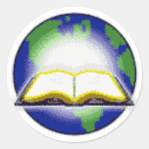 Sainte Bible et globe Autocollants
