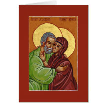 Saints Joachim et icône d'Anna de carte matrimonia