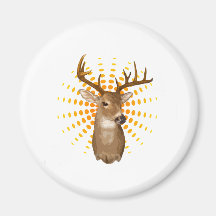 Saison de cerfs communs aimants pour réfrigérateur