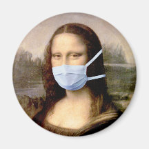 Saison de la grippe Mona Lisa avec le masque Magnets