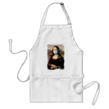Saison de la grippe Mona Lisa avec le masque Tablier