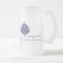 Saison pourpre de conscience de Noël de ruban Mug