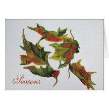 Saisons, carte de note d'automne