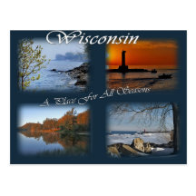 Saisons du Wisconsin Cartes Postales