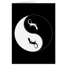 Salamandre de Yin Yang Carte