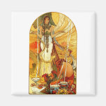 Salammbo par Alphonse Mucha Aimant Pour Réfrigérateur
