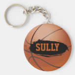 Salissez le basket-ball grunge Keychain/porte-clés