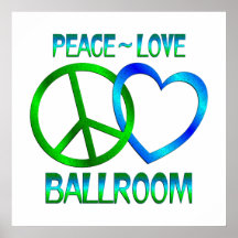 SALLE DE BAL d'amour de paix Affiches