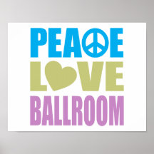 Salle de bal d'amour de paix posters