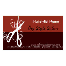 Salon classique de coiffeur - spa cartes de visite personnelles