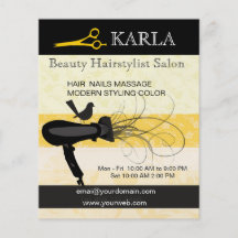 Salon de beauté et styliste en coiffure de spa prospectus
