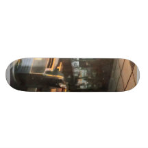 Salon de coiffure avec Sun coulant par la fenêtre Skateboard Customisable