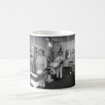 Salon de coiffure tasses