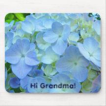 Salut grand-maman ! fleurs bleues d'hortensia de m tapis de souris