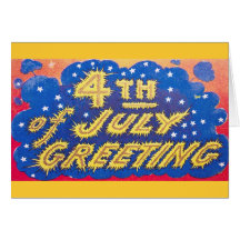 Salutation 4 juillet carte de vœux
