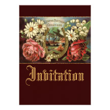 Salutation d'anniversaire avec des roses invitations