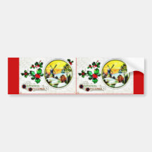 Salutation de Noël avec scenary Adhésif Pour Voiture