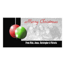 Salutation élégante de vacances de Noël Cartes Avec Photo