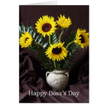 Salutation gaie de jour de patron -- Tournesols Carte De Vœux