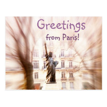 Salutations 2 de carte postale de Paris