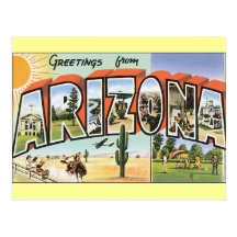 Salutations d'Arizona Cartes Postales