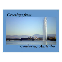 Salutations de Canberra, Australie Carte Postale