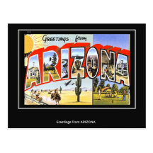Salutations de carte postale de cru de l'Arizona