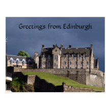 salutations de château d'Edimbourg Carte Postale