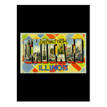 Salutations de Chicago l'Illinois Cartes Postales
