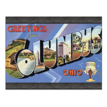 Salutations de Columbus Ohio, cru Carte Postale