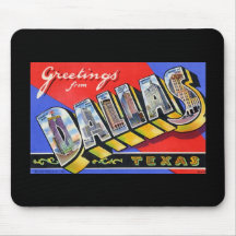 Salutations de Dallas le Texas Tapis De Souris