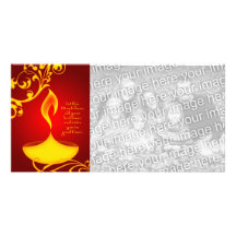 salutations de diwali : lumière élégante cartes de vœux avec photo