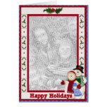 Salutations de famille de neige cartes