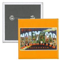 Salutations de Hollywood ! Badges Avec Agrafe