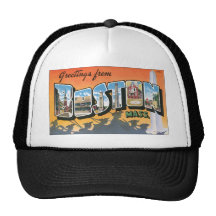 Salutations de Massachusetts de Boston, cru Casquette De Camionneur