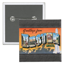 Salutations de Massachusetts de Boston, cru Pin's
