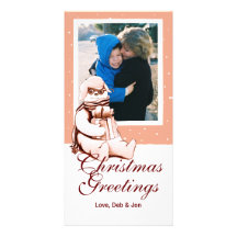 "Salutations de Noël - carte photo de bonhomme de  Cartes De Vœux Avec Photo