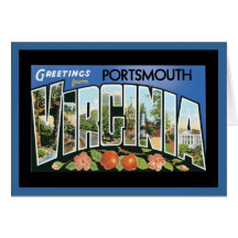 Salutations de Portsmouth la Virginie Cartes